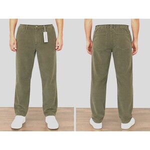 NWT UpWest Mens Corduroy Pants Green Straight Leg Casual Size M